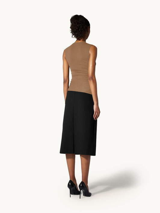 The Crepe Jersey Top Sleeveles