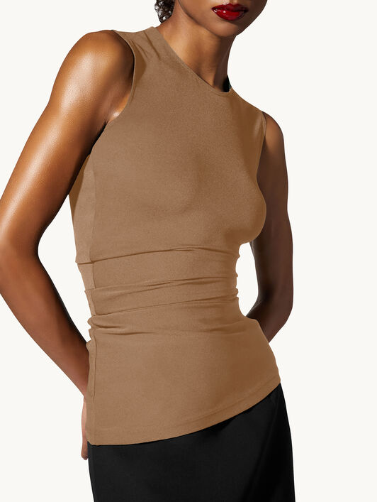 The Crepe Jersey Top Sleeveles