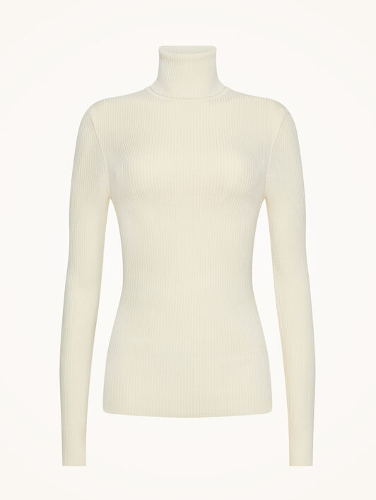 Merino Fine Rib Top Long Sleev