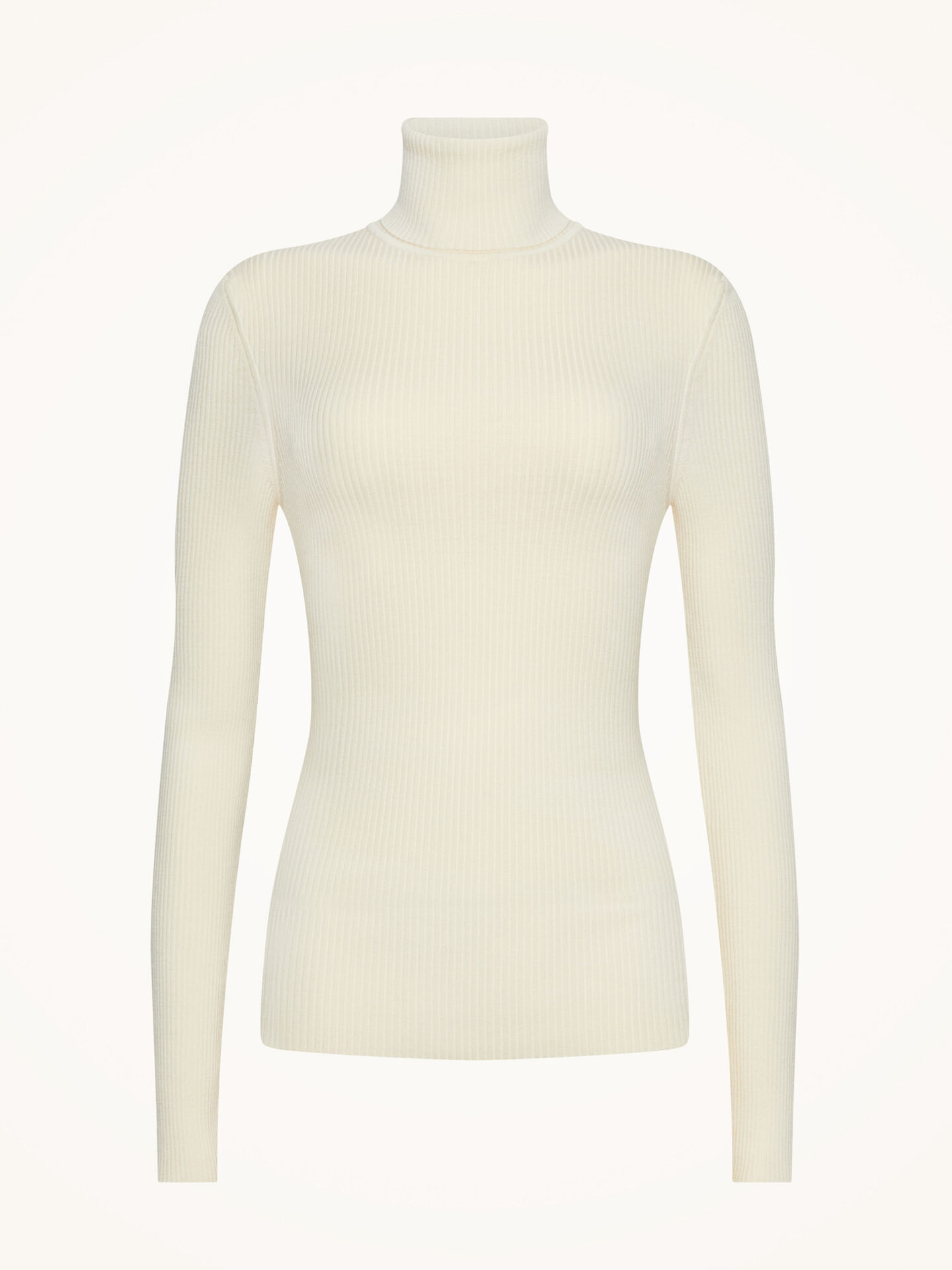 Merino Fine Rib Top Long Sleev