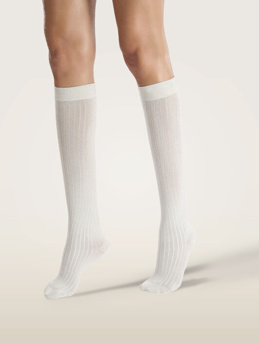 SHIMMER RIB KNEE-HIGHS SHIMMER RIB KNEE-HIGHS