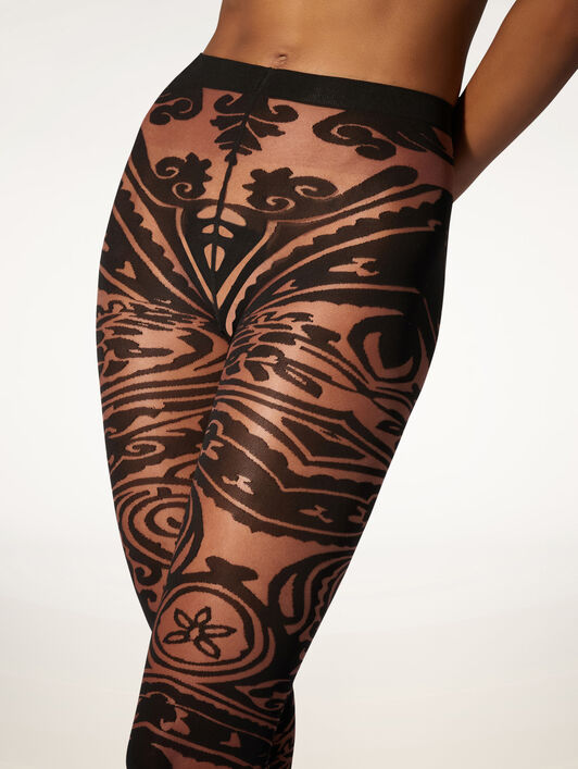 Paisley Tattoo Tights Paisley Tattoo Tights