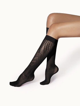 SNAKE NET KNEE-HIGHS