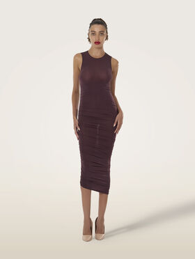 SHEER DRAPE DRESS