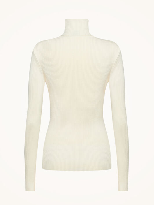 Merino Fine Rib Top Long Sleev
