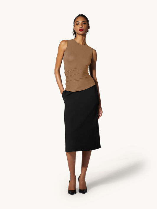 The Crepe Jersey Top Sleeveles