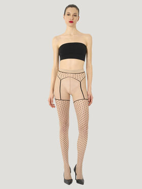 DOTTED GARTER BELT TIGHTS